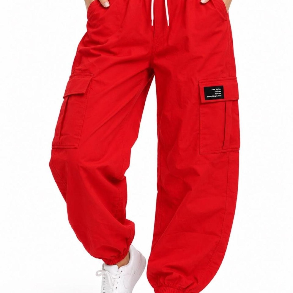 Women's Jogger Style Lounge Pant Elastic Waist with Pockets and Graphic Patch